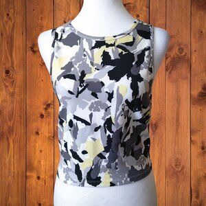 Balance Collection Women's Medium Abstract Print Activewear Cropped Tank Top